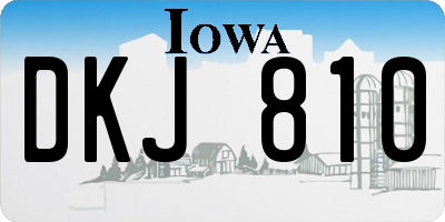 IA license plate DKJ810
