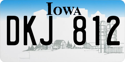 IA license plate DKJ812