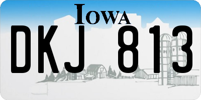 IA license plate DKJ813