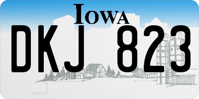 IA license plate DKJ823