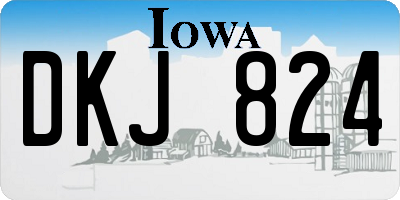 IA license plate DKJ824