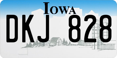 IA license plate DKJ828
