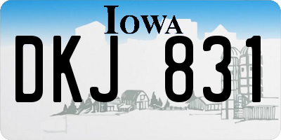 IA license plate DKJ831