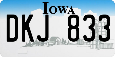 IA license plate DKJ833
