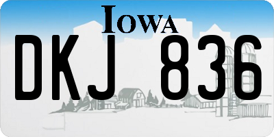 IA license plate DKJ836