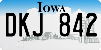 IA license plate DKJ842