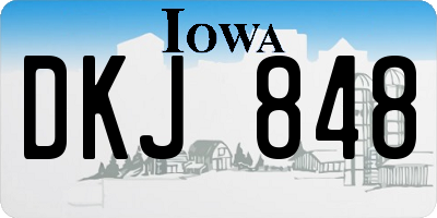 IA license plate DKJ848