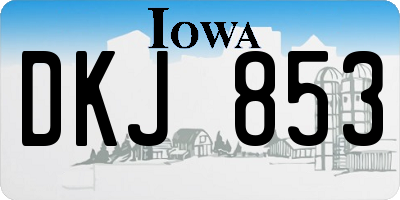 IA license plate DKJ853