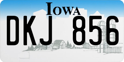 IA license plate DKJ856