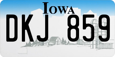 IA license plate DKJ859