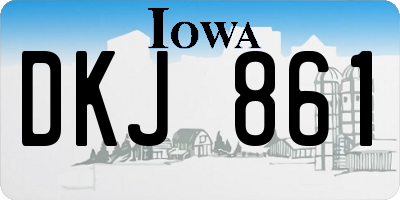 IA license plate DKJ861