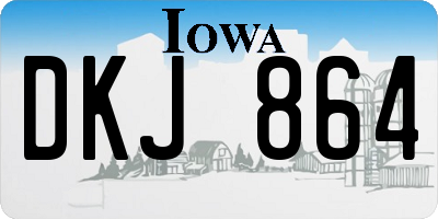 IA license plate DKJ864