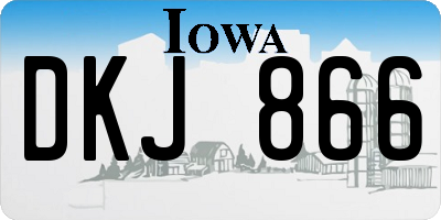 IA license plate DKJ866