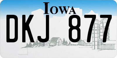 IA license plate DKJ877