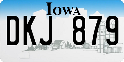 IA license plate DKJ879