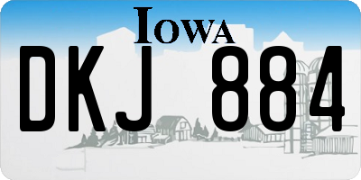 IA license plate DKJ884