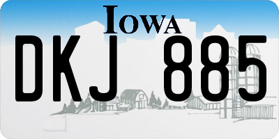 IA license plate DKJ885
