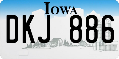 IA license plate DKJ886