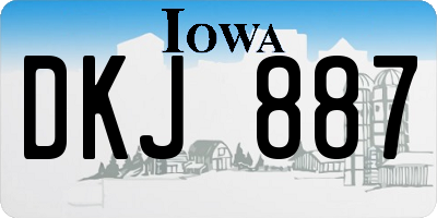 IA license plate DKJ887