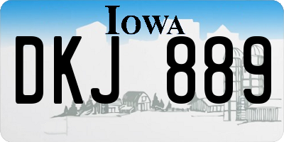 IA license plate DKJ889