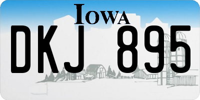 IA license plate DKJ895