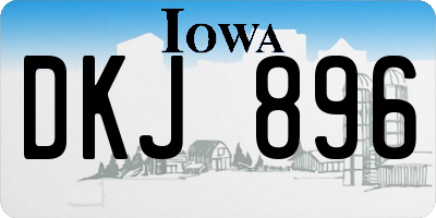 IA license plate DKJ896