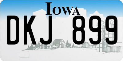IA license plate DKJ899