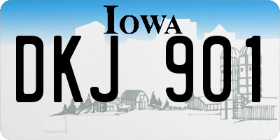 IA license plate DKJ901