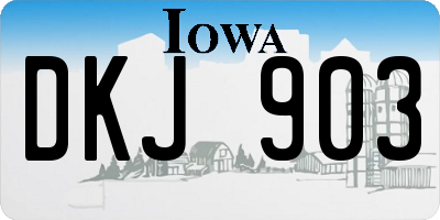 IA license plate DKJ903