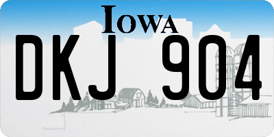 IA license plate DKJ904