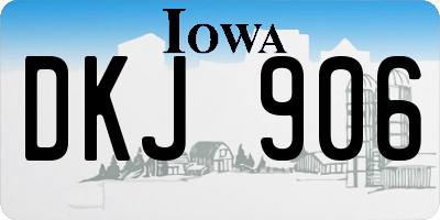 IA license plate DKJ906
