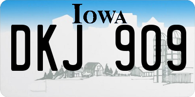 IA license plate DKJ909