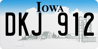 IA license plate DKJ912
