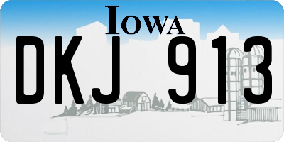 IA license plate DKJ913