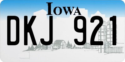 IA license plate DKJ921