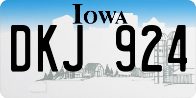 IA license plate DKJ924