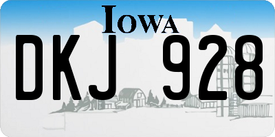 IA license plate DKJ928