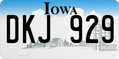 IA license plate DKJ929