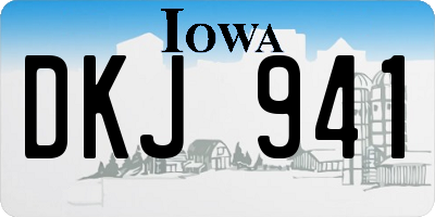 IA license plate DKJ941