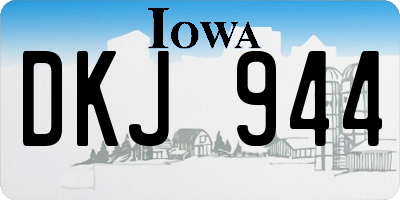 IA license plate DKJ944