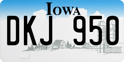 IA license plate DKJ950