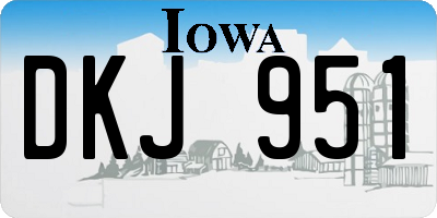IA license plate DKJ951