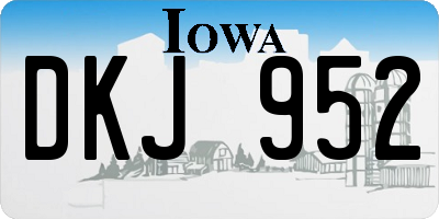 IA license plate DKJ952