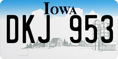 IA license plate DKJ953