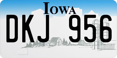 IA license plate DKJ956