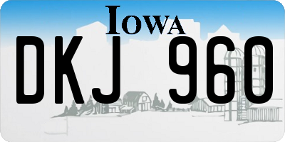 IA license plate DKJ960