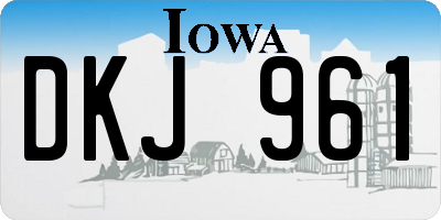 IA license plate DKJ961