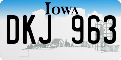 IA license plate DKJ963
