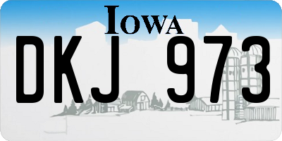 IA license plate DKJ973