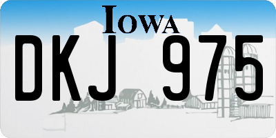 IA license plate DKJ975
